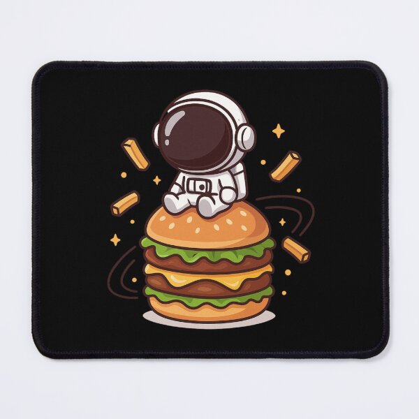 Item preview, Mini Astronaut on a Burger Planet – Funny Space Food Surreal Art designed and sold by ColorSplash123.