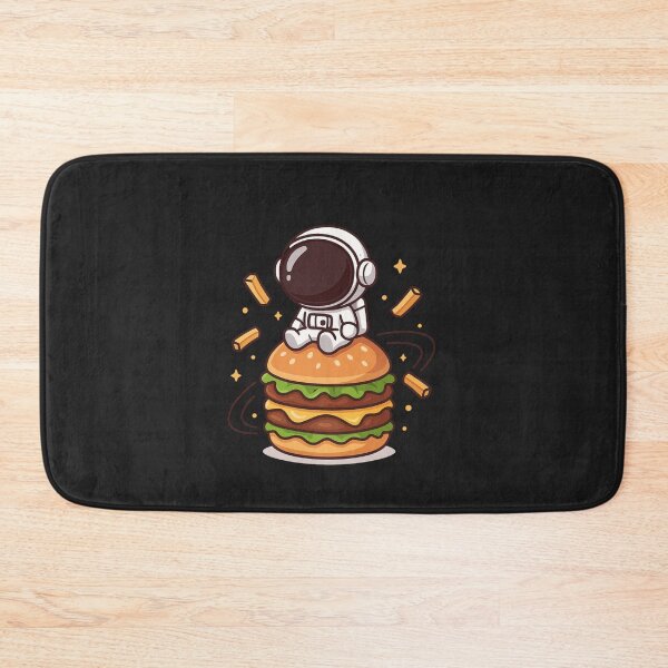 Item preview, Mini Astronaut on a Burger Planet – Funny Space Food Surreal Art designed and sold by ColorSplash123.