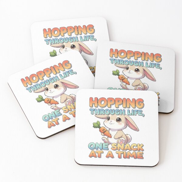 Item preview, "Hopping Through Life, One Snack at a Time" Bunny Design designed and sold by NoShirtClothing.