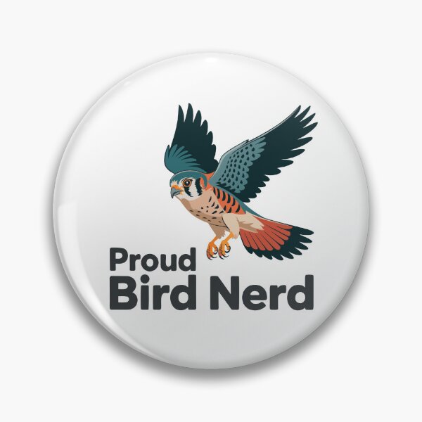 Item preview, Proud Bird Nerd – Colorful American Kestrel Design designed and sold by Brainy Bird's Place.