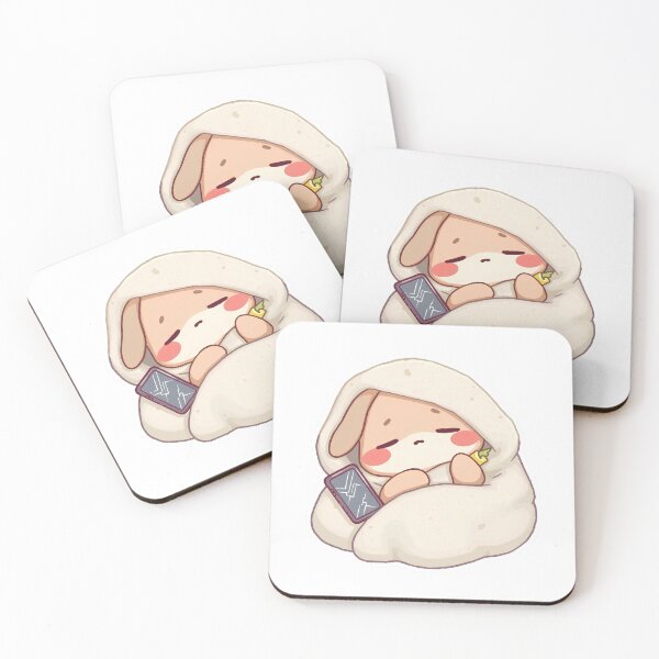Item preview, Sleepy Labubu – Cozy Blanket Sticker designed and sold by BROWNEESHOUSE.