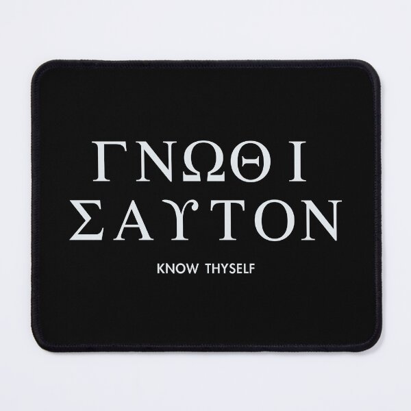 Item preview, Know Thyself (gnōthi seauton) designed and sold by Happy Puppy Print On Demand.