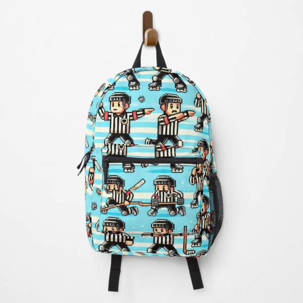 Item preview, hockey themed backpack design designed and sold by TEEJAMBOREE.