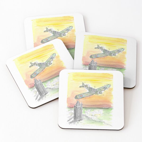 Item preview, Spitfire over Scrabo Tower artwork.  designed and sold by DebTheZeb.