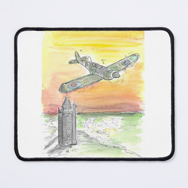 Item preview, Spitfire over Scrabo Tower artwork. designed and sold by DebTheZeb.