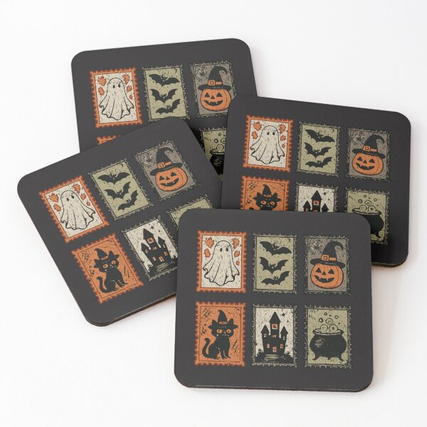 Item preview, Vintage Halloween Stamps designed and sold by Windmill Wildflowers.