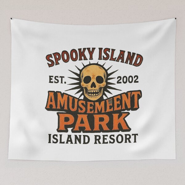 Item preview, Spooky Island Est 2002 Amusement Park Halloween designed and sold by studiopekepeke.