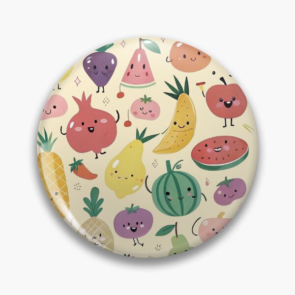 Item preview, Patrón de frutas y verduras felices designed and sold by Napxcha.