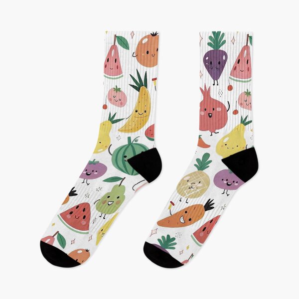 Item preview, Happy Fruits and Vegetables Pattern designed and sold by Napxcha.
