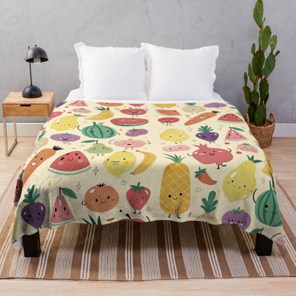Item preview, Happy Fruits and Vegetables Pattern designed and sold by Napxcha.