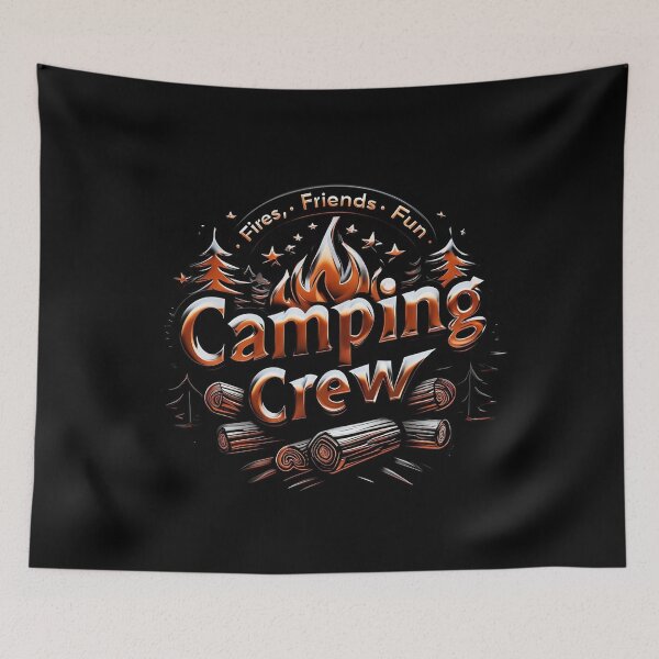 Item preview, Fires Friends Fun Camping Crew Summer Camp Campfire Vacation designed and sold by studiopekepeke.