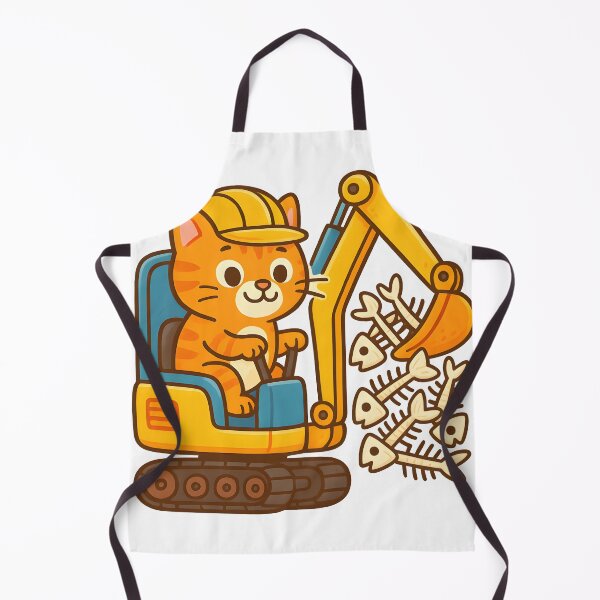 Item preview, Cat Operating a Mini Excavator designed and sold by Uglyandcute.