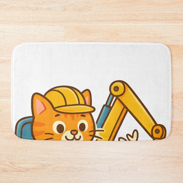 Item preview, Cat Operating a Mini Excavator designed and sold by Uglyandcute.