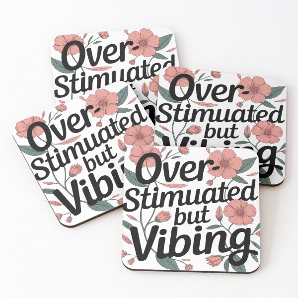 Item preview, Overstimulated but Vibing Floral Art designed and sold by wheark.