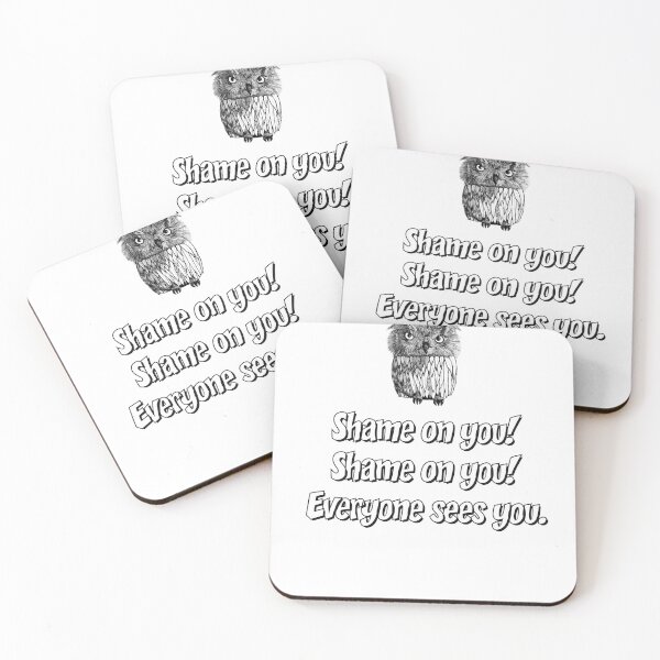 Item preview, Shame on you! Shame on you! Everyone sees you. designed and sold by Kate Anderson Art.
