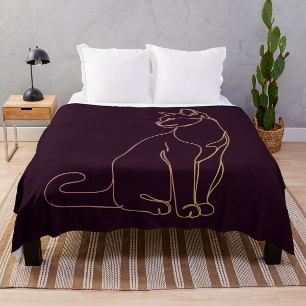 Item preview, Gold cat in line style designed and sold by Nazardes.