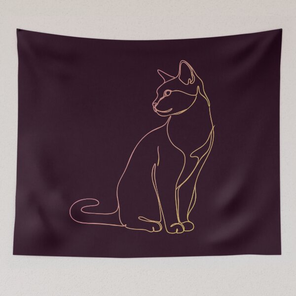 Item preview, Gold cat in line style designed and sold by Nazardes.