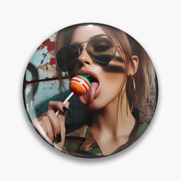 Item preview, Military Glam Lady Lollipop Graffiti designed and sold by Voodoo Store Paranormal Collections.