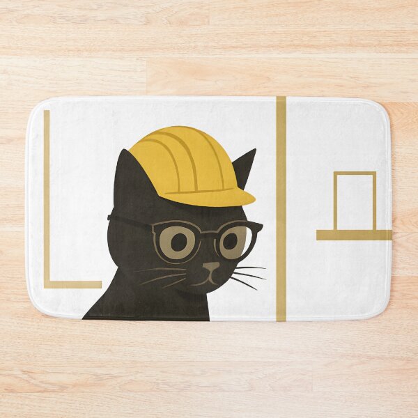 Item preview, Architect Cat with Blueprints designed and sold by Uglyandcute.