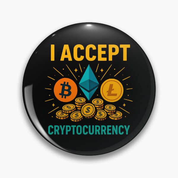 Item preview, Crypto Accepted – Tri-Symbol Payment Design designed and sold by BitCrop.