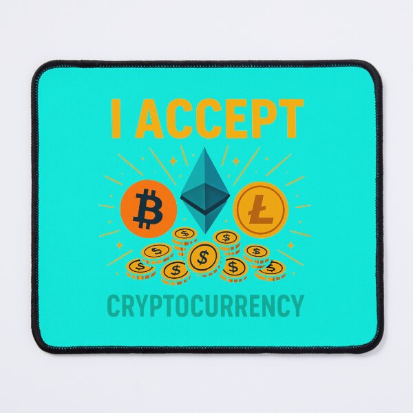 Item preview, Crypto Accepted – Tri-Symbol Payment Design designed and sold by BitCrop.