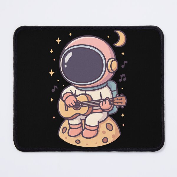 Item preview, Chibi Astronaut Playing Guitar on the Moon – Cute Kawaii Space Music Art designed and sold by ColorSplash123.