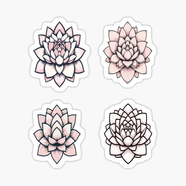 Item preview, Pink and White Lotus Flowers Pack designed and sold by youzasdesigns.