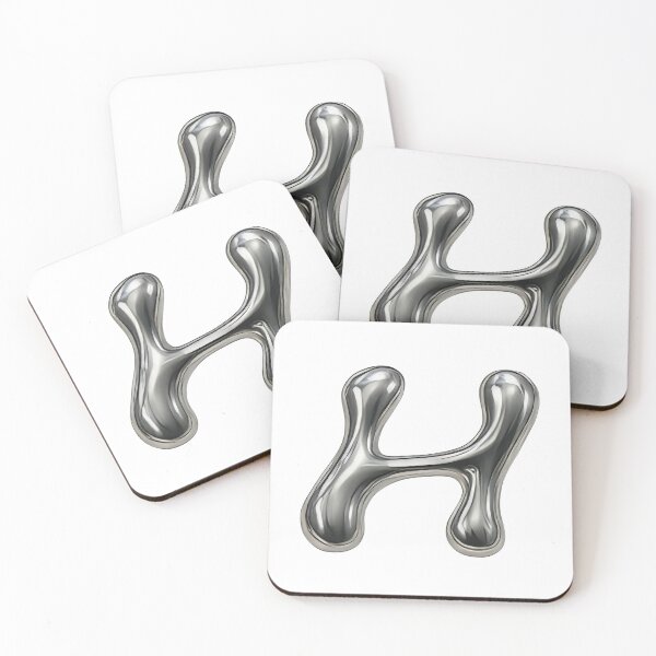 Item preview, Initial H - 3D Liquid Metal Font designed and sold by uncoXab.