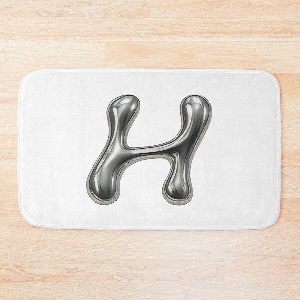 Item preview, Initial H - 3D Liquid Metal Font designed and sold by uncoXab.