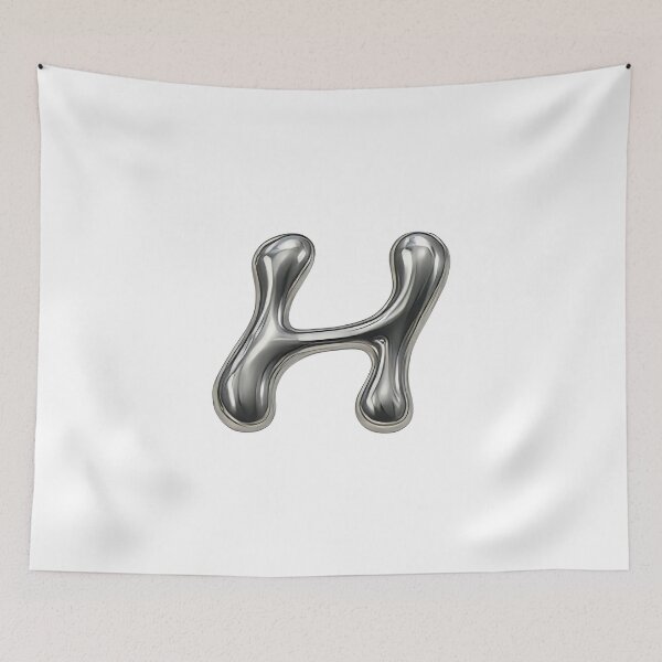 Item preview, Initial H - 3D Liquid Metal Font designed and sold by uncoXab.