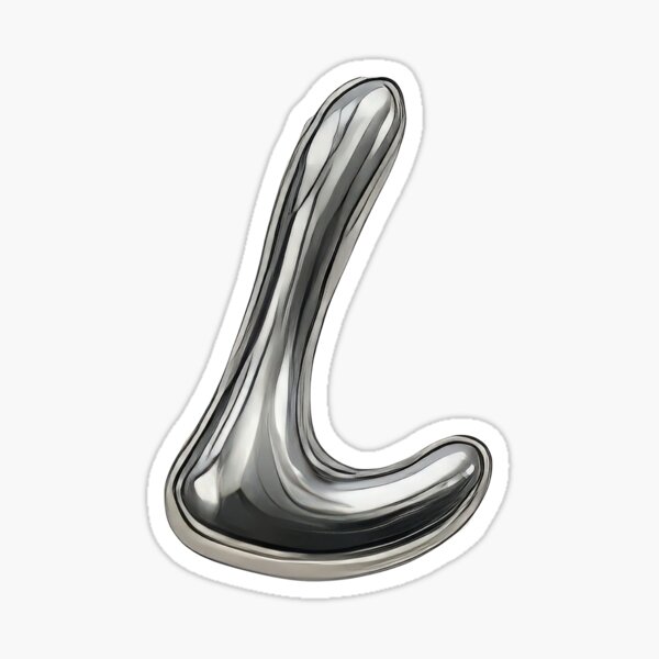 Item preview, Initial L - 3D Liquid Metal Font designed and sold by uncoXab.
