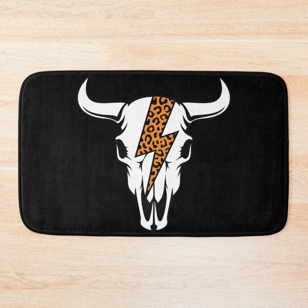 Item preview, Leopard Lightning Bolt Cow Skull Western Boho Style designed and sold by Eh Plus Designs.