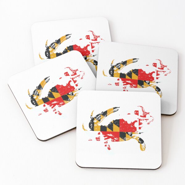 Item preview, Maryland Crab w Clean MD Flag Overlay designed and sold by Melissa  MacMichael Art + Design.