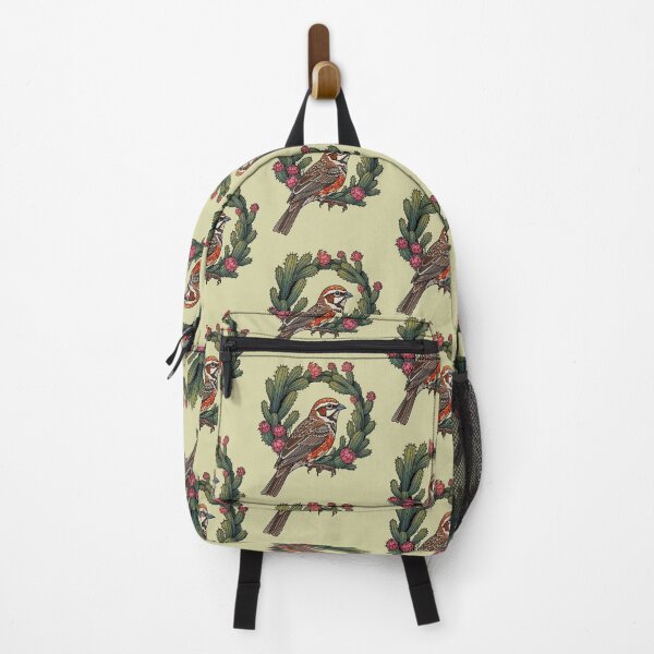 Item preview, Colorado Lark Bunting Bird Surrounded By Red Cacti Flowers designed and sold by taiche.