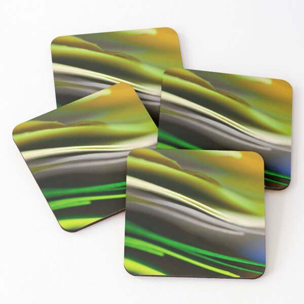 Item preview, Susurros de color: arte abstracto fluido en verde y dorado designed and sold by IndianShopper.