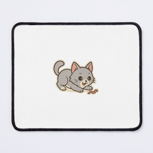 Item preview, a cat and a worm designed and sold by catmosphere4u.