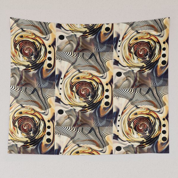 Item preview, Abstract, graphic and dynamic composition in black and beige designed and sold by AnnabellaRh.