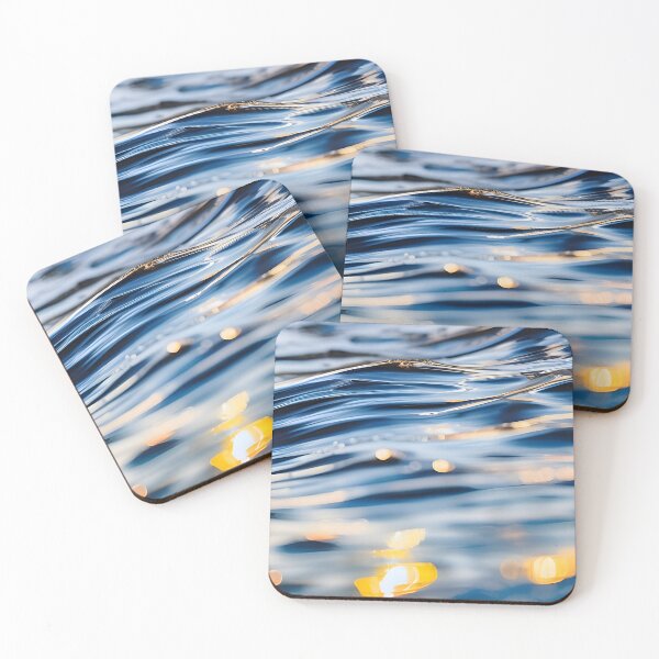 Item preview, Abstract Blue Waves at Sunset designed and sold by Lightworker11.
