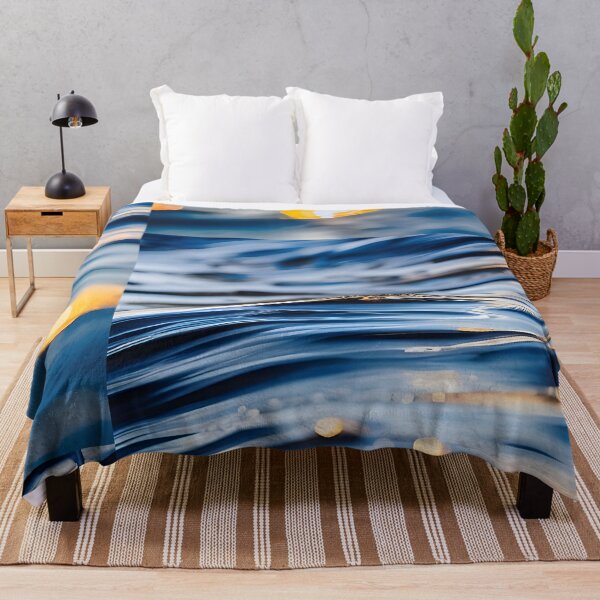 Item preview, Abstract Blue Waves at Sunset designed and sold by Lightworker11.