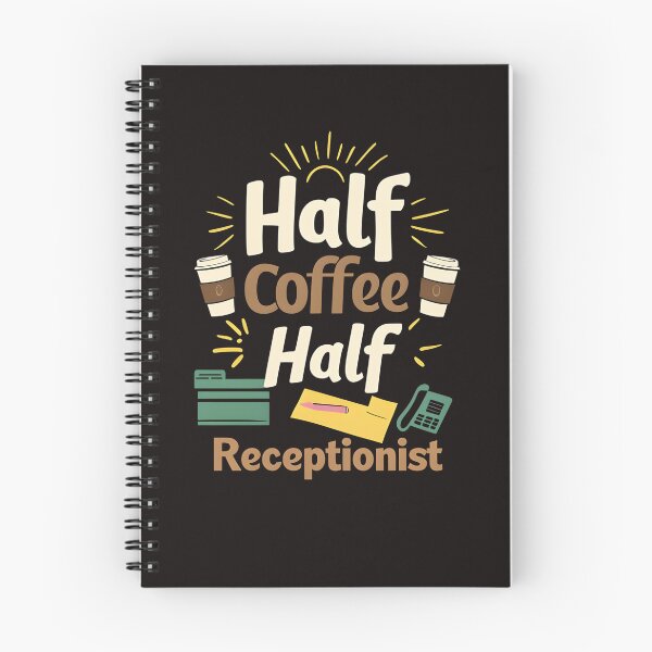 Item preview, Half Coffee Half Receptionist Funny Office Graphic Design designed and sold by WHDProduction45.