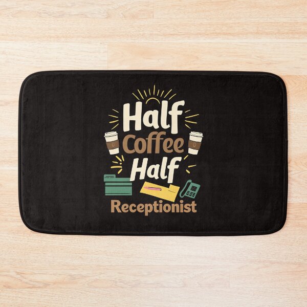 Item preview, Half Coffee Half Receptionist Funny Office Graphic Design designed and sold by WHDProduction45.