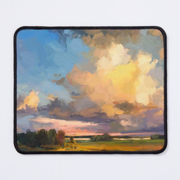 Item preview, Cloudy evening digital painting designed and sold by Mikko Tyllinen.