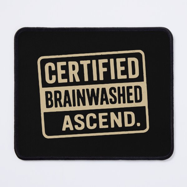 Item preview, Certified Brainwashed – Bold Badge-Style Satire T-Shirt designed and sold by Mike Draws.