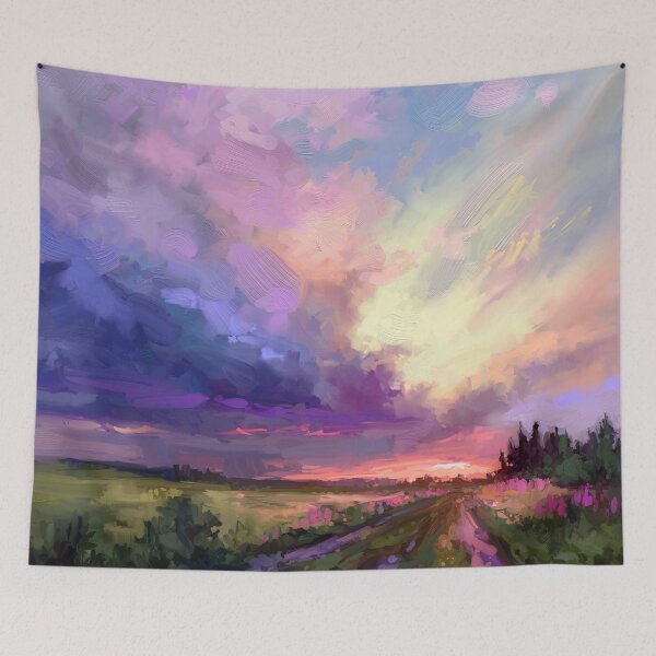 Item preview, Summer storm is coming landscape painting designed and sold by Mikko Tyllinen.