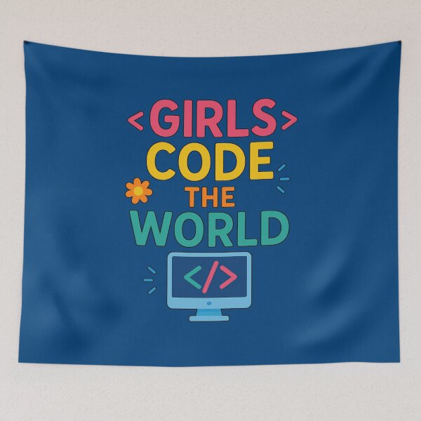 Item preview, Girls Code the World designed and sold by ThunderParrot.