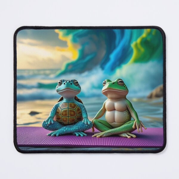 Item preview, Zen by the Sea: Frog & Turtle Meditation designed and sold by OffTrackCo.