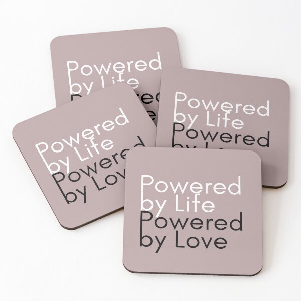 Item preview, Powered by Life – Powered by Love - Modern Motivational Design designed and sold by Vibranta Studio.