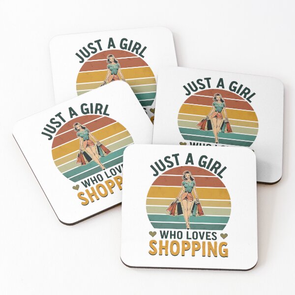 Item preview, Just a Girl Who Loves Shopping Retro Vintage Style Design designed and sold by WHDProduction45.