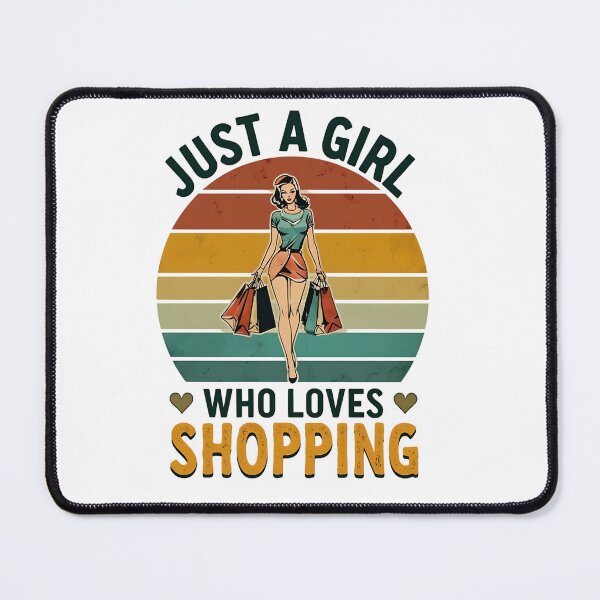 Item preview, Just a Girl Who Loves Shopping Retro Vintage Style Design designed and sold by WHDProduction45.