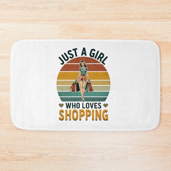 Item preview, Just a Girl Who Loves Shopping Retro Vintage Style Design designed and sold by WHDProduction45.